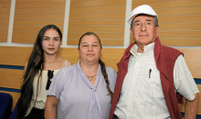 Melissa Arias, Ana Karina Ortiz y Luis Alberto Valencia.