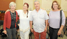 María Elvira Escobar, Claudia Isabel Mejía, Ricardo Zuluaga y Ana Isabel Álvarez.