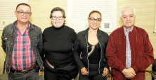 Angel María Ocampo, Luz Marina Estrada, Lorena Pineda y Fabio Vélez Correa.