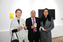 María Clemencia Vásquez, Nolberto Cuesta y Natalia Castrillón.