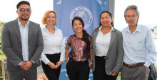 Édison Castillo, Natalia Zea, Ivonne Mendoza; gerente del Banco de la República, Beatriz Mejía y Carlos Chamorro.