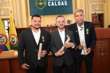 Duván Alonso Carvajal, Jhon Jairo Vásquez y Dayro Mauricio Moreno.